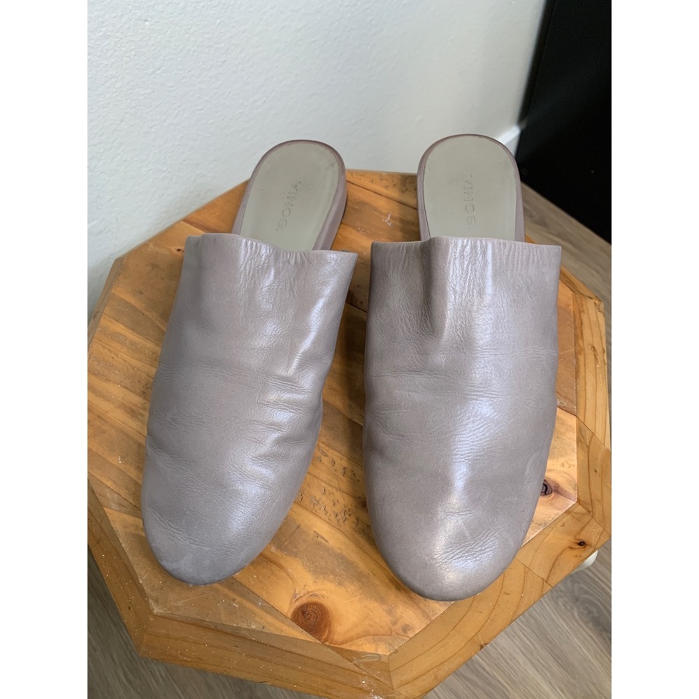 Vince Oren Gray Leather Mule